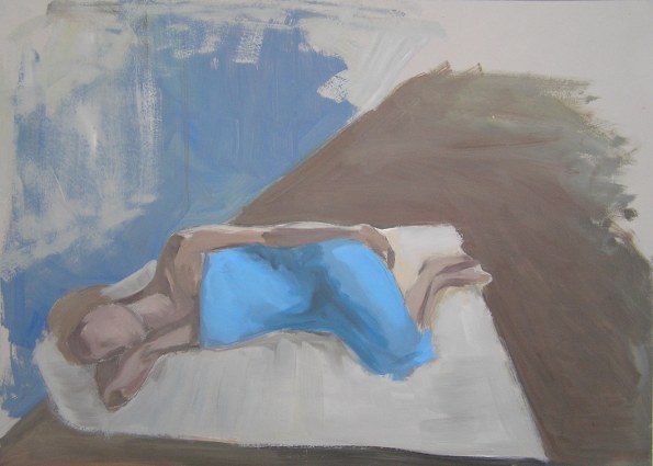 olej na tekturze  50x70