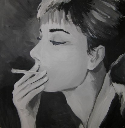 akryl na tekturze  50x50