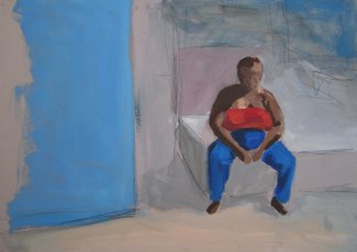 olej na tekturze  50x70