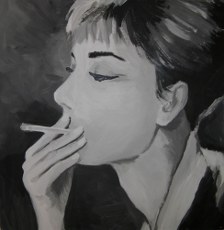 akryl na tekturze  50x50