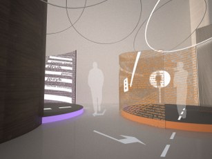 wizualizacja <br>projekt wystawy "czĹ?owiek w sieci"<br>