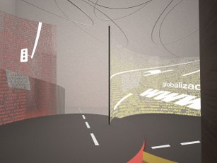 wizualizacja <br>projekt wystawy "czĹ?owiek w sieci"<br>