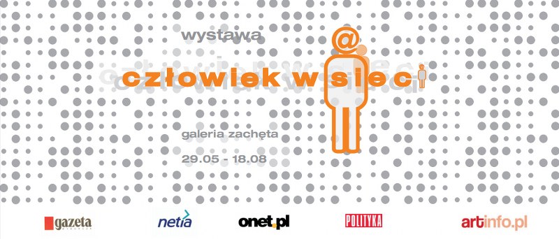 projekt logo i ulotek informacyjnych wystawy "czĹ?owiek w sieci"                pracownia komunikacji wizualnej                2010 