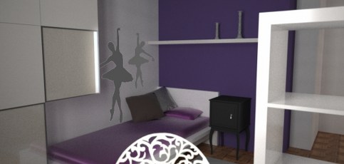 mieszkania 80 m²<br>wizualizacja pokoju dziesiÄ?ciolatki