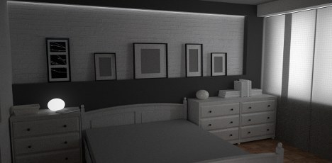 mieszkania 80 m²<br>wizualizacja sypialni