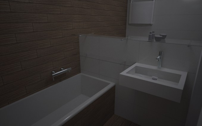 projekt mieszkania 65 m²wizualizacja lazienki 